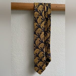 J.CREW CREWCUTS ELEPHANT TIE - GOLD AND NAVY